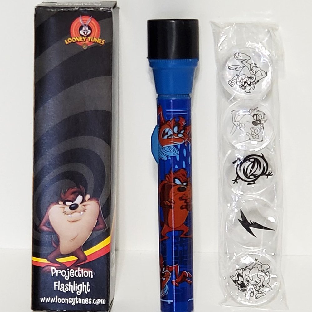 RARE Vintage Looney Tunes Taz Tasmanian Devil Projection Flashlight - NEW IN BOX
